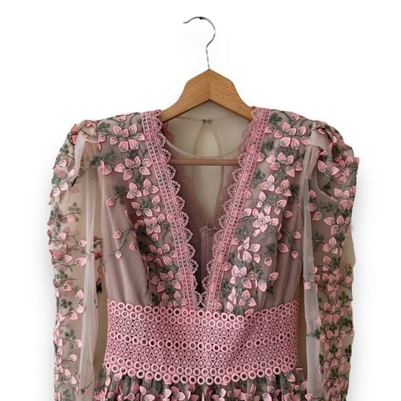 Bronx and Banco Megan Long Sleeve Mini Dress in Rose Pink Small (2-4 US) Women’s - Picture 3 of 13